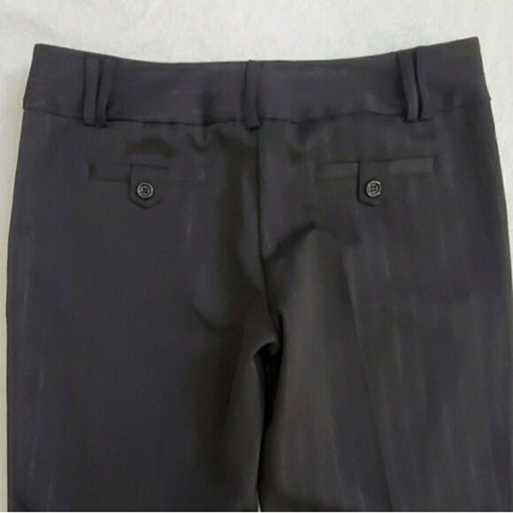 Copper Key Black Pinstriped Wide Leg Cuffed Pants Size 7 - Picture 7 of 9